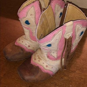Real Leather baby boots size 3
